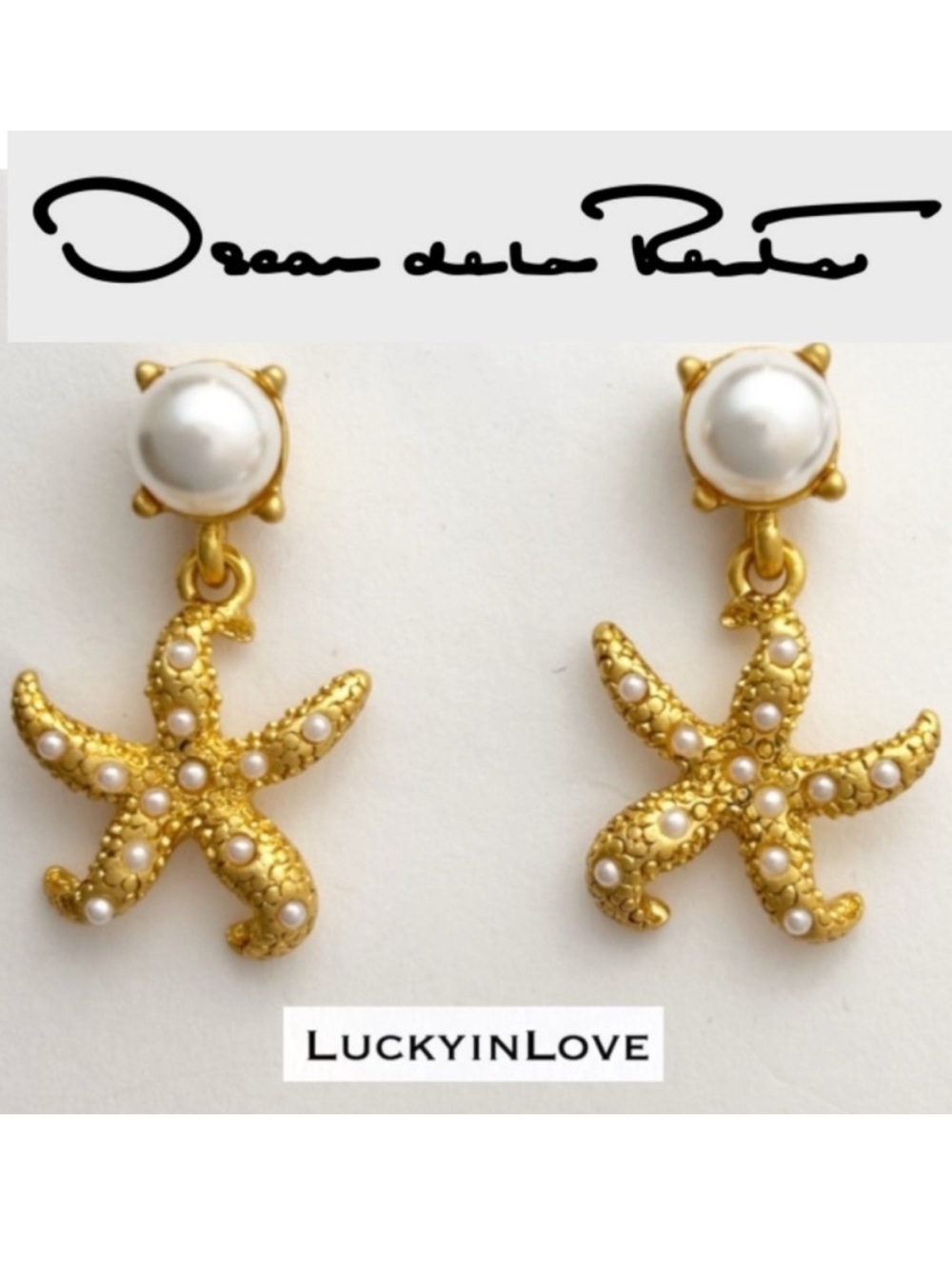 Oscar de la Renta
Starfish pearl drop earrings